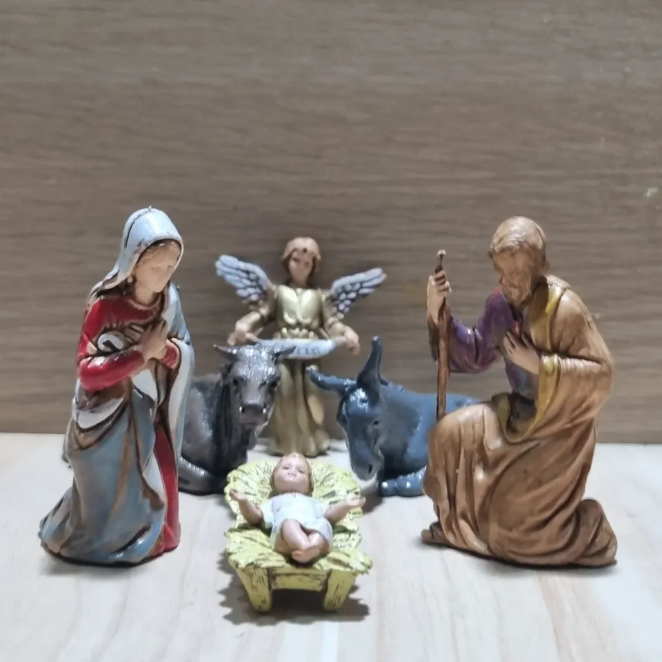 Pastori Landi Natività statuine presepe 8 cm set 6 pezzi