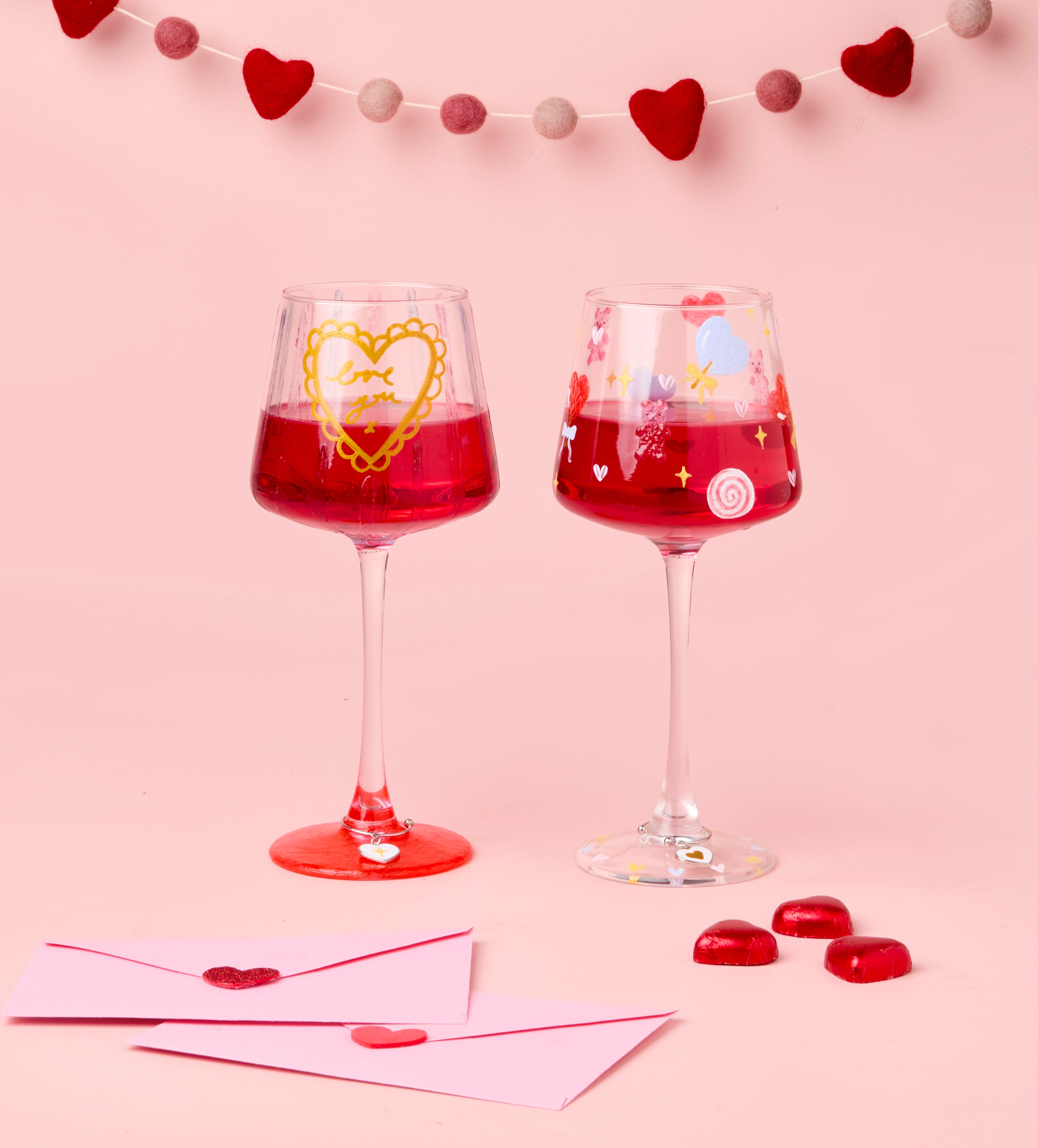 Pott'd Painting Kits Date Night kit 2 bicchieri vino in vetro
