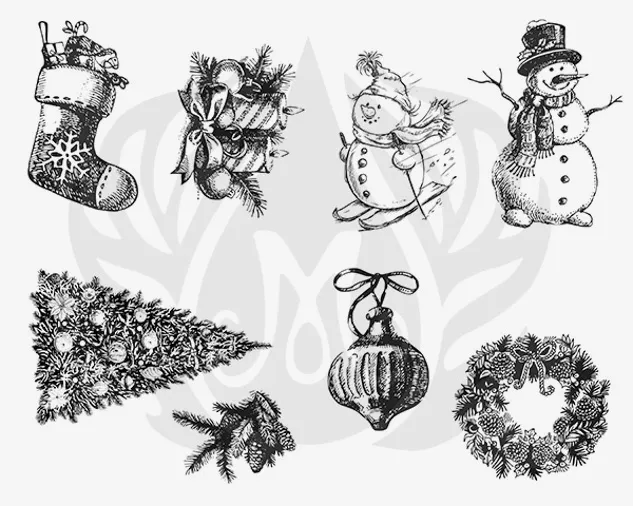 Mayco Silkscreens Winter Holiday stencil serigrafico natale