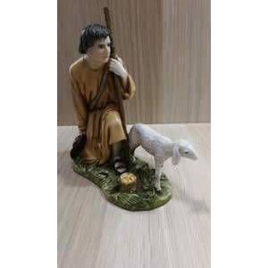 Landi 420-1810 pastore in ginocchio con pecora 18 cm