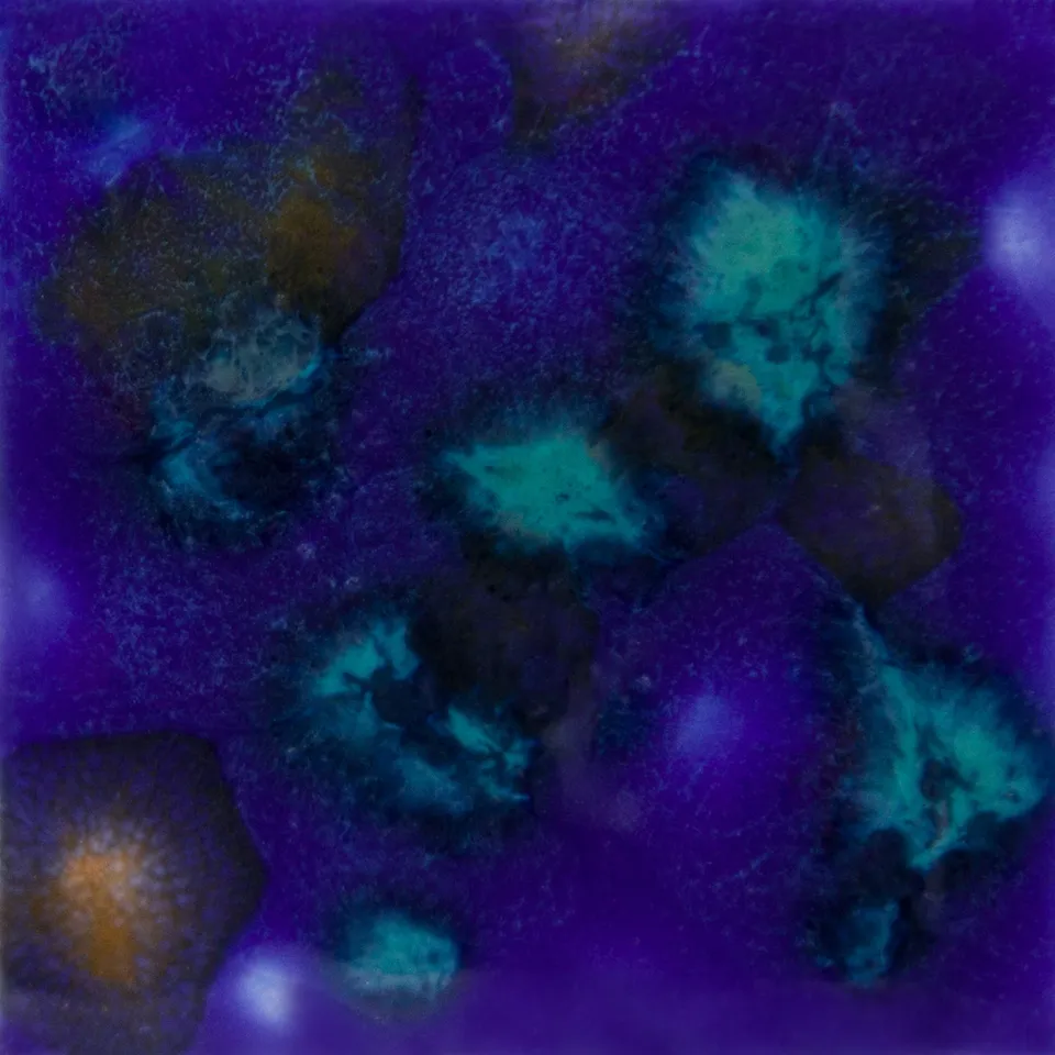 Mayco Jungle Gems Lagoon Blue smalto ceramico cristalli blu