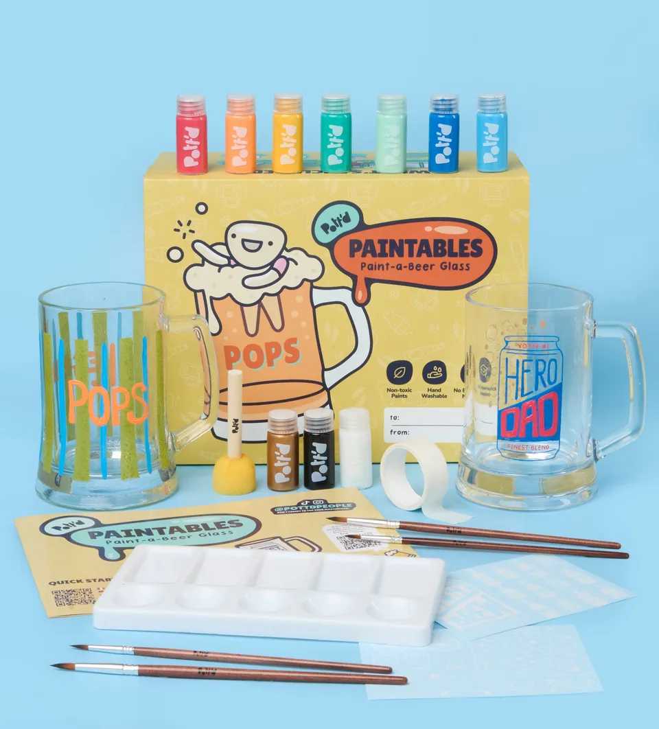 Pott'd Painting Kits Beer Glass x2 kit bicchieri birra