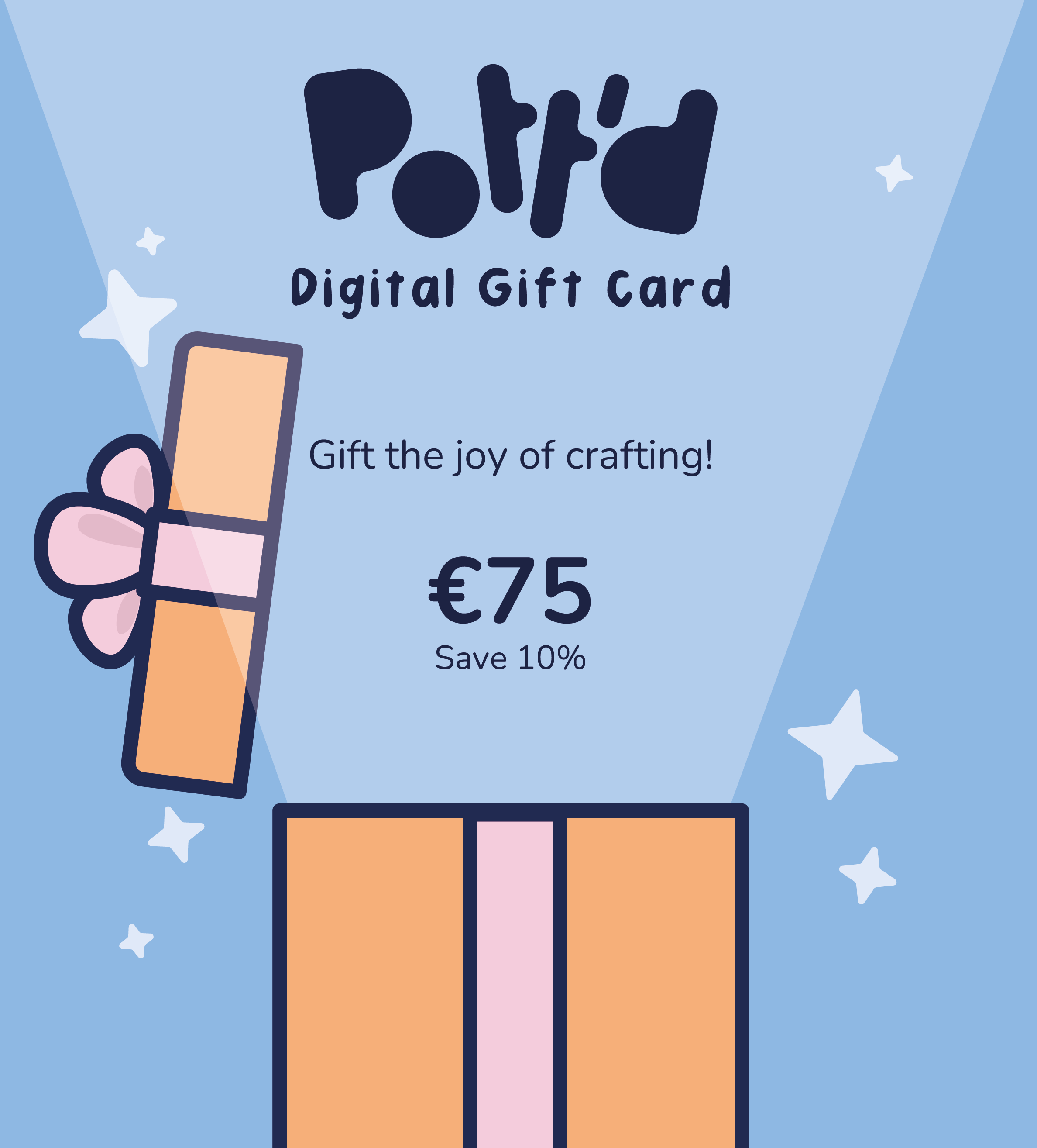 Pott'd Gift Cards digital gift card 50 euro ceramica