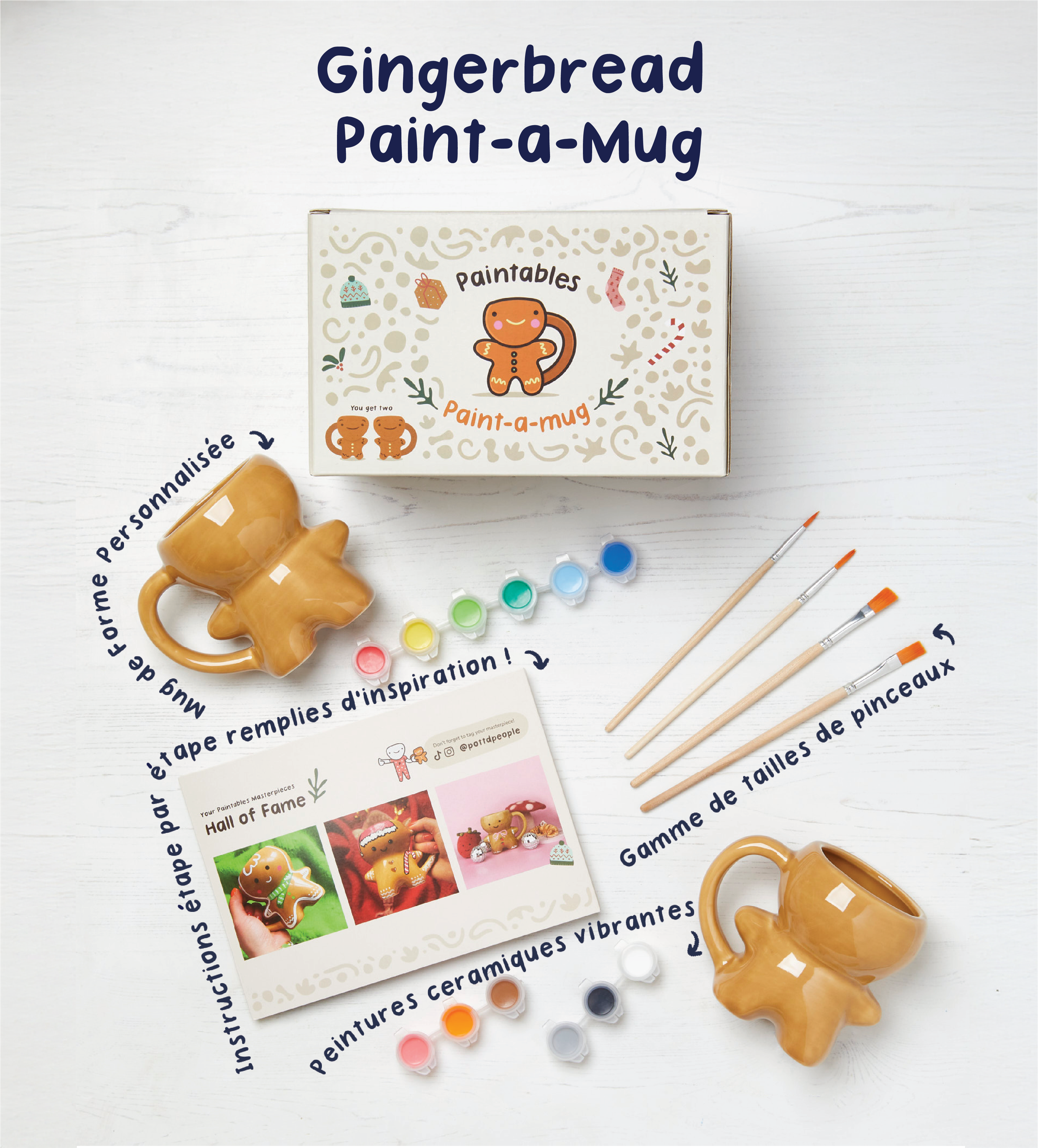 Pott'd Bundles Christmas kit ceramica vasellame e tazza gingerbread