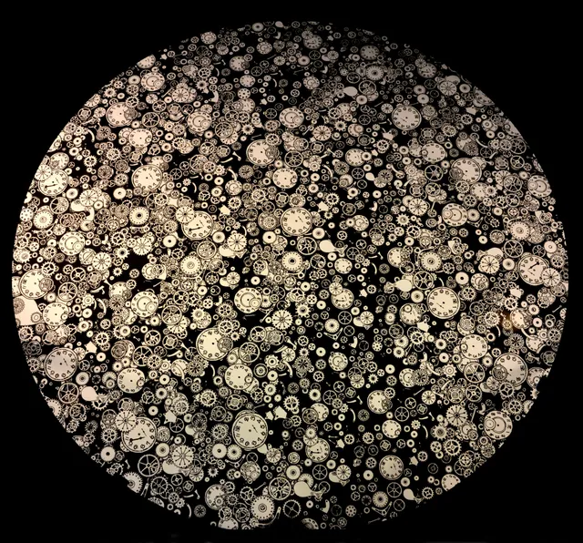 CBS Dichroic Chris Stell Timepieces vetro dicroico artistico