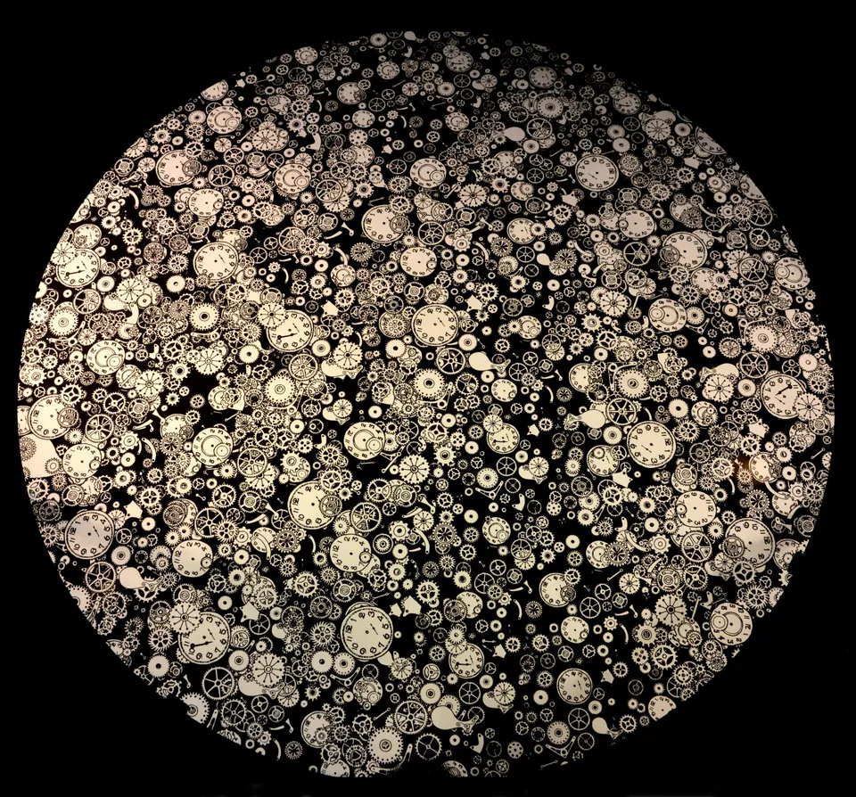 CBS Dichroic Chris Stell Timepieces vetro dicroico artistico