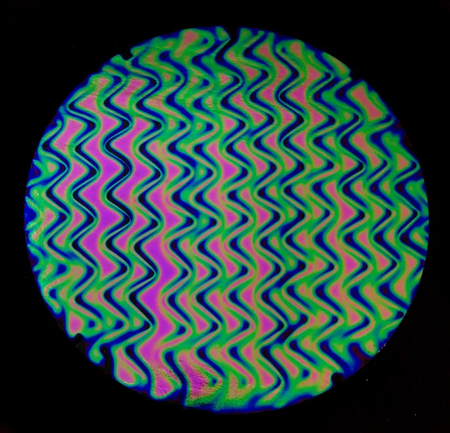 CBS Twizzle Purple vetro dicroico viola zig zag