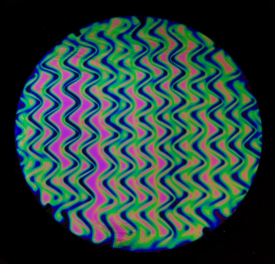 CBS Twizzle Purple vetro dicroico viola zig zag