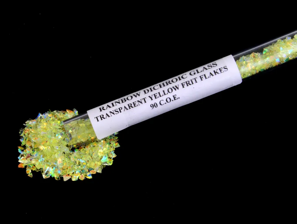 Cbs Coarse Frit vetro dicroico giallo 1 oz