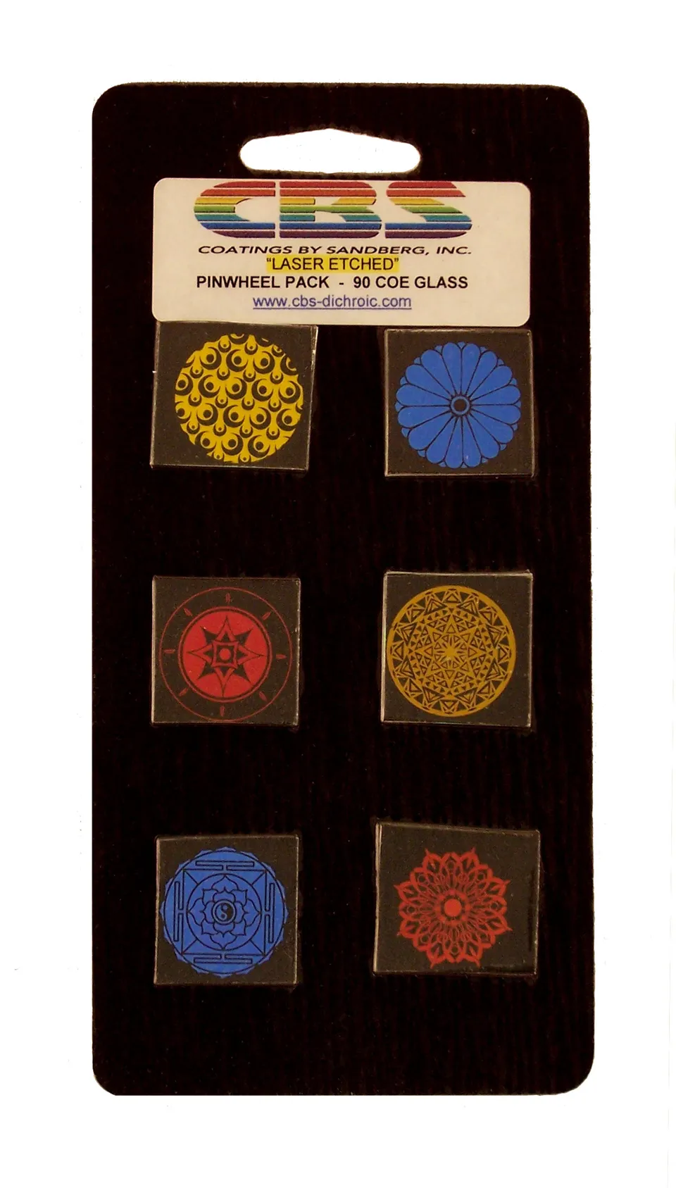 Cbs Pinwheels Large vetro dicroico 1" 6 pezzi incisione