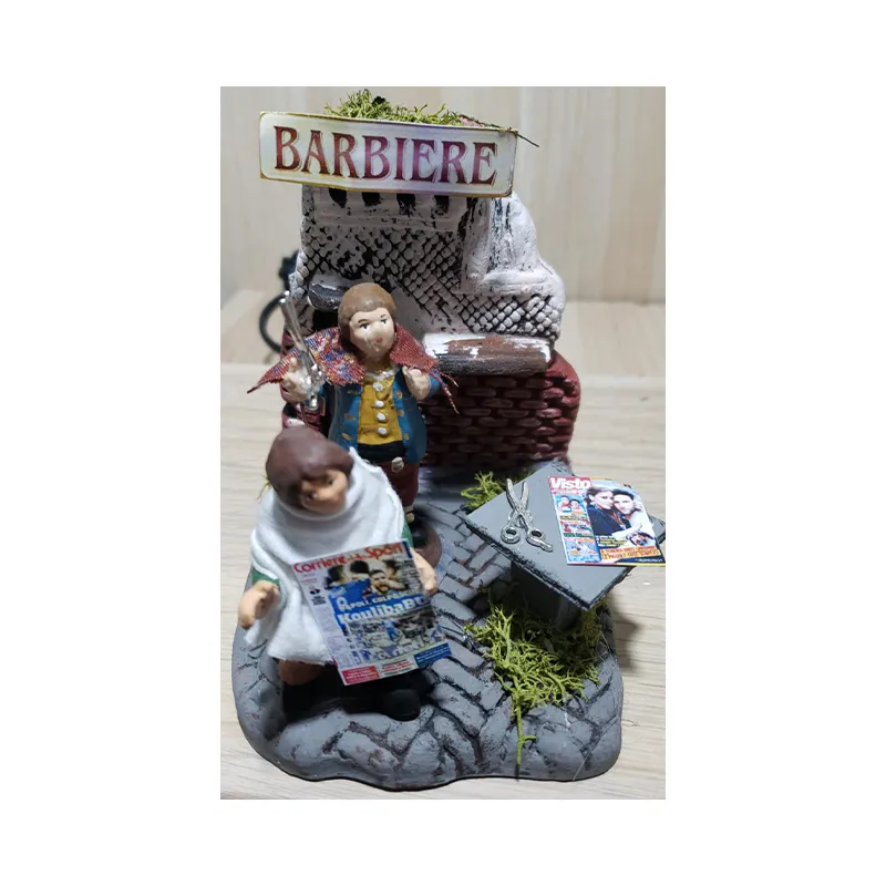 Ditta Montanini 84427 Barbiere statuina presepe 7 cm movimento