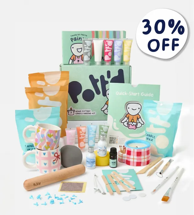 Pott'd Bundles Becher Tazze kit ceramica coppia candele