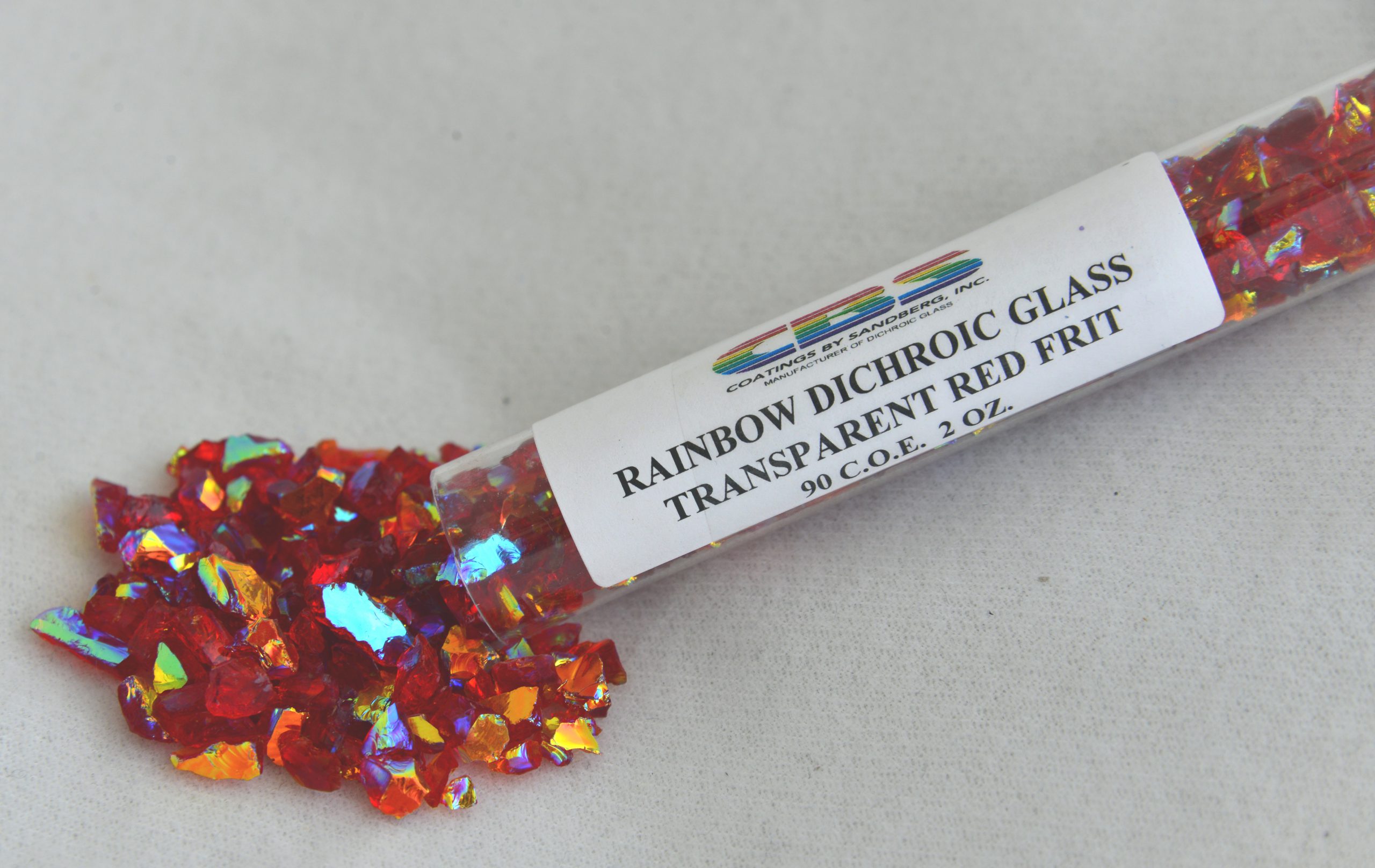 Cbs Frit rossa dicroica Rainbow vetro fusione grossa