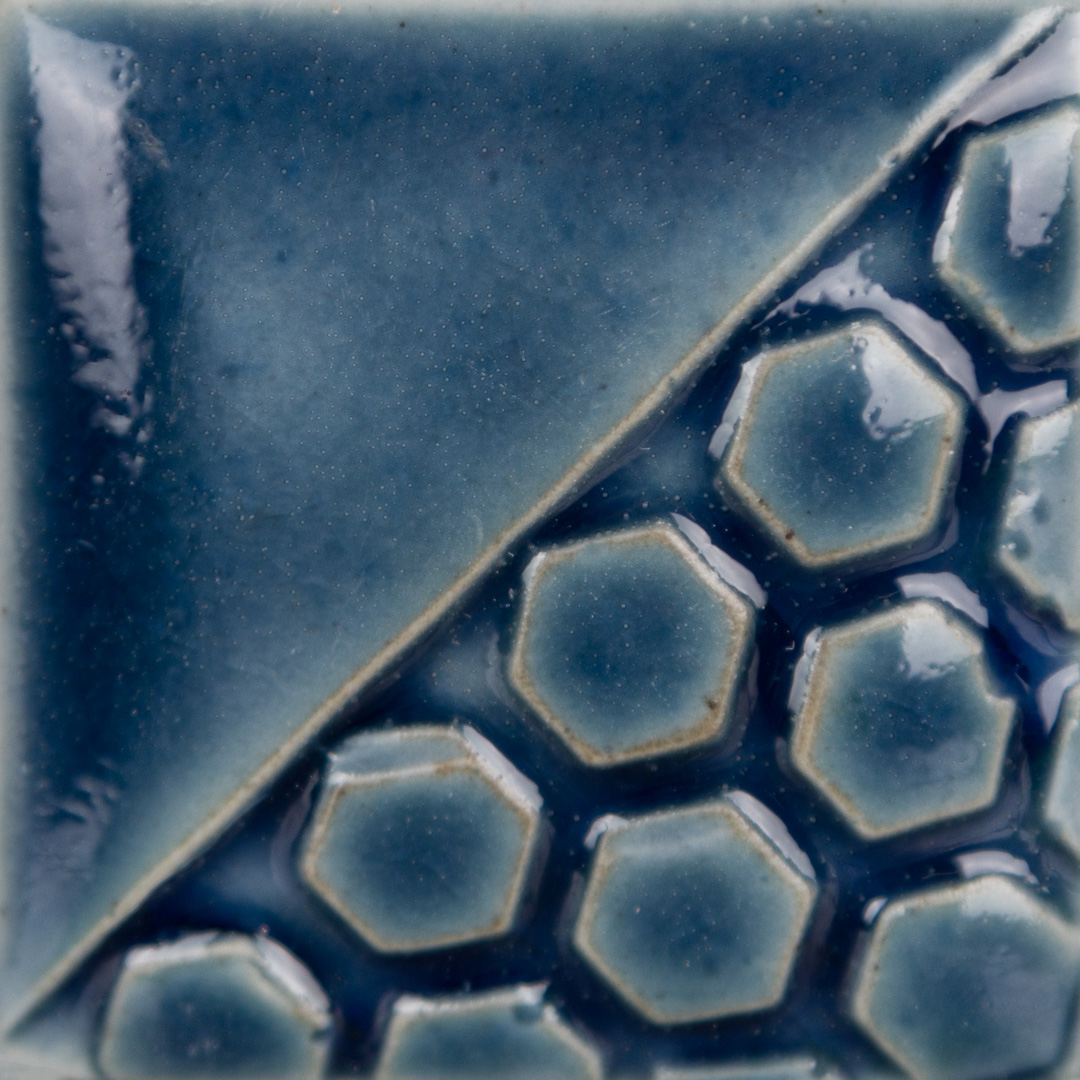 Mayco Elements Denim Blue smalto ceramica blu lucido