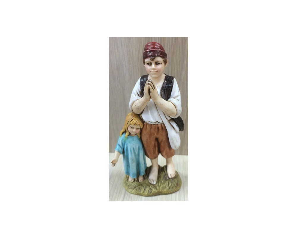 Pastori Landi 1256-02 2 Bimbi 12 cm Statuina Presepe Resina