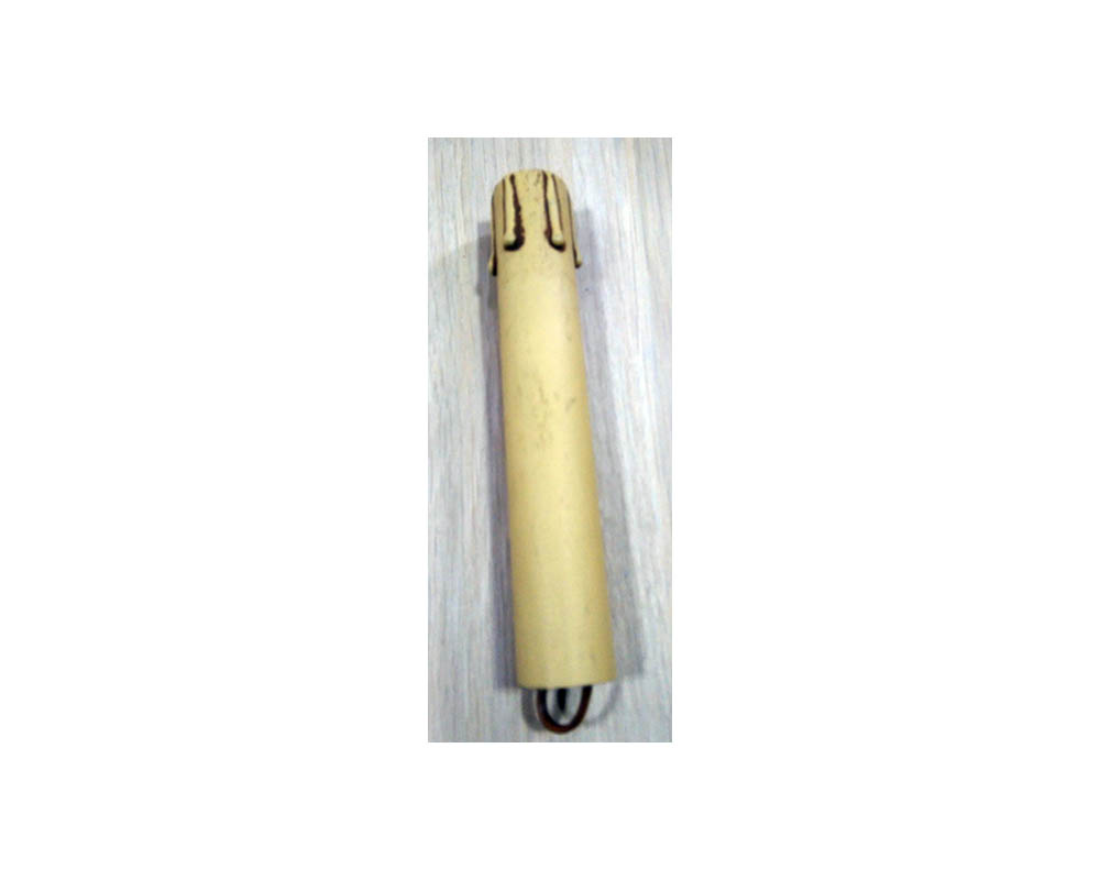 Ditta Montanini CD010 candela legno antica E14 h 15 cm