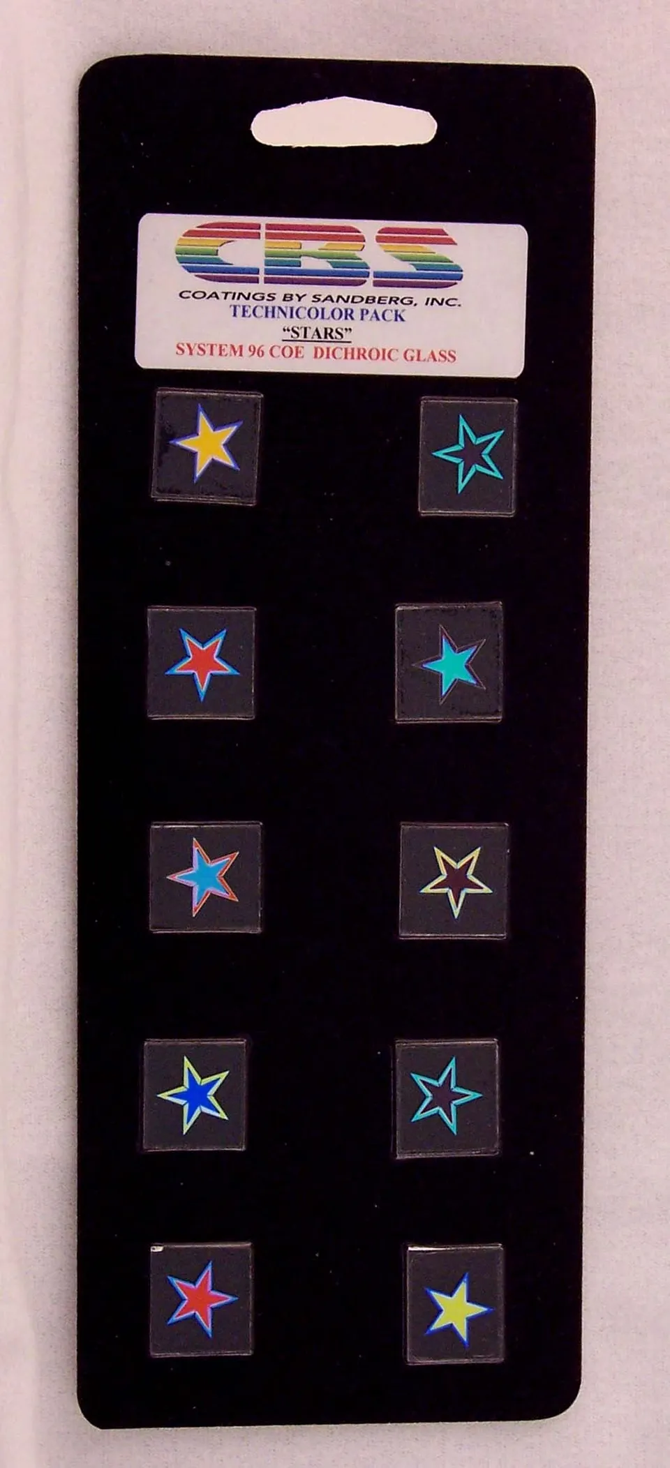 Cbs Dichroic Technicolor Stars Medium stelle vetro 10 pezzi