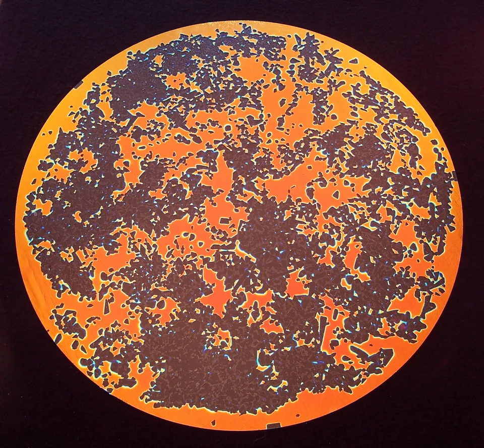 Cbs Dichroic Splatter Cyan Red vetro fusione pattern