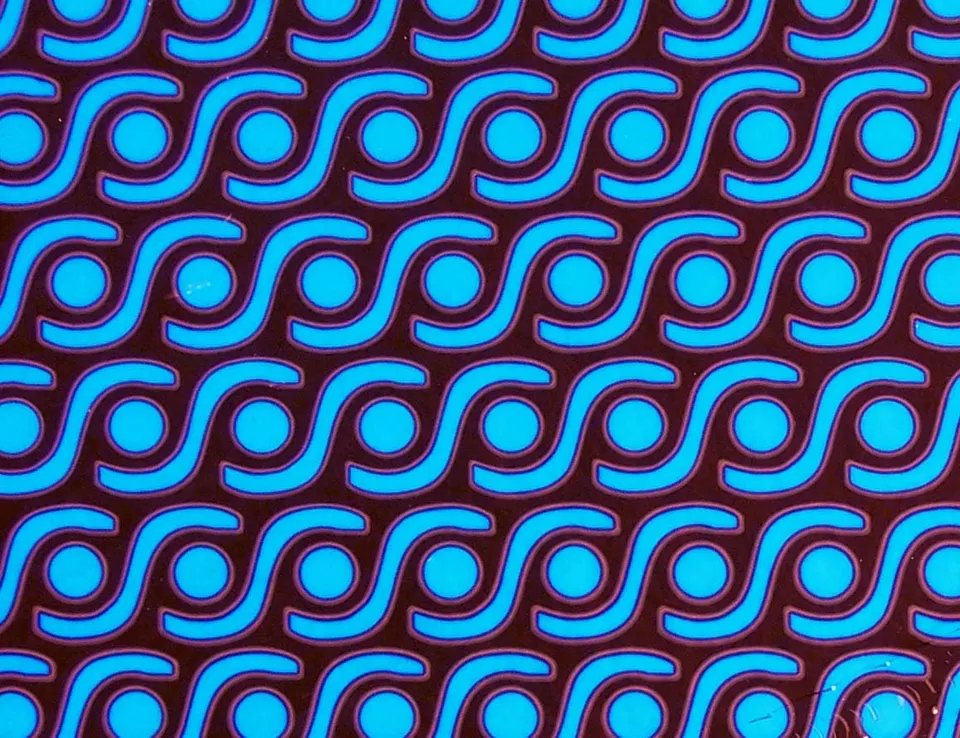 CBS Borderline Rings Yellow Blue vetro dicroico quarto foglio giallo blu