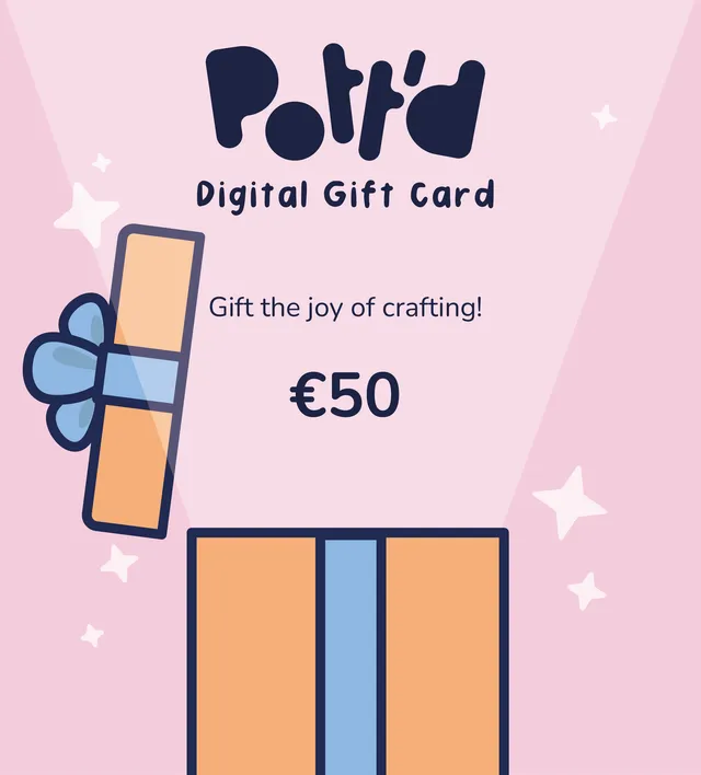 Pott'd Gift Cards digital gift card 50 euro ceramica