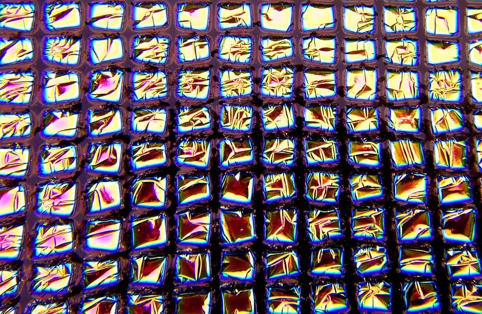 CBS Crinklized Square 2 vetro dicroico tondo 48 cm texture