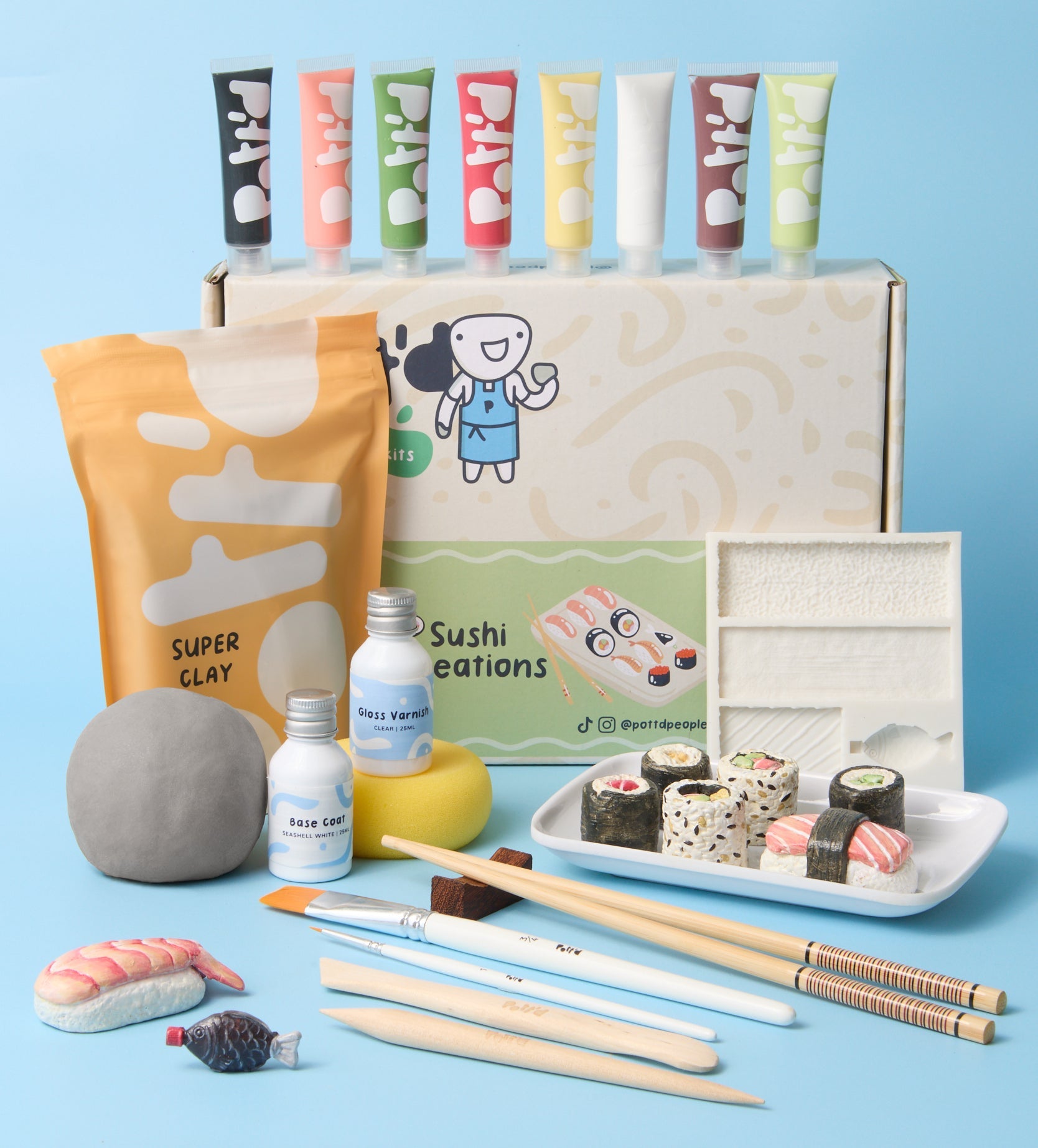 Pott'd Projects Sushi Creations kit ceramica sushi fai da te