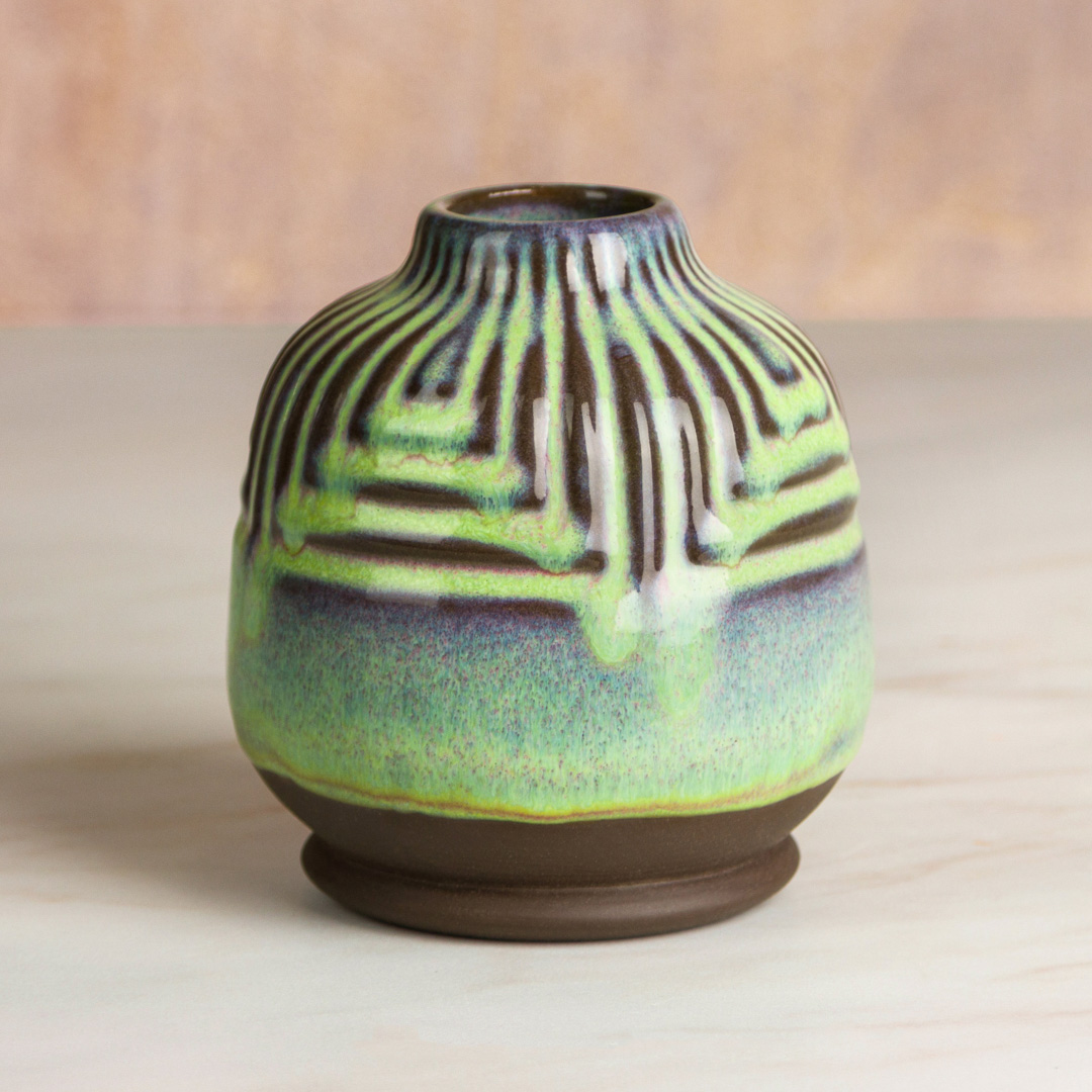 Mayco Stoneware Bisque Rounded Bud Vase vaso biscotto gres