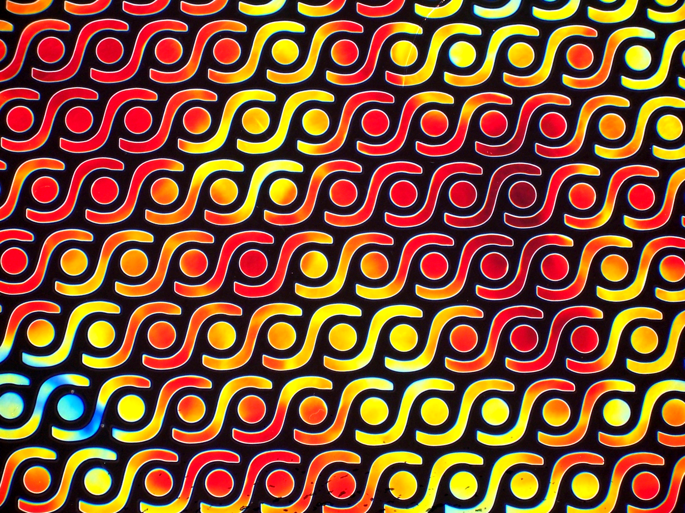 Cbs Dichroic Borderline Rings vetro fusione quarter cyan rosso
