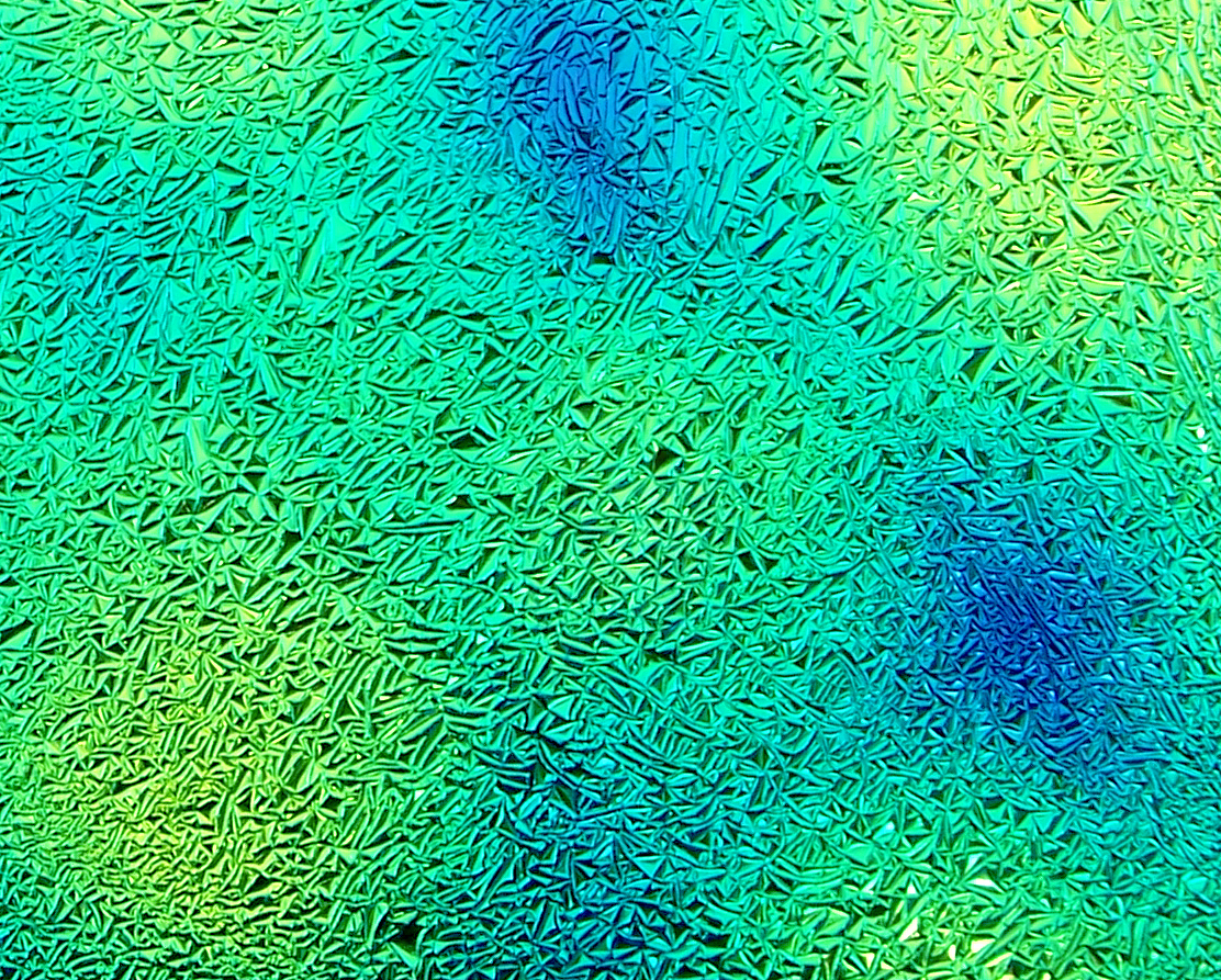 Cbs Crinklized Aurora Borealis Blue/Gold vetro fusione 48 cm