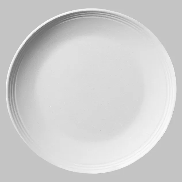 Mayco Stoneware Bisque Rimmed Dinner Plate piatto ceramica grezza