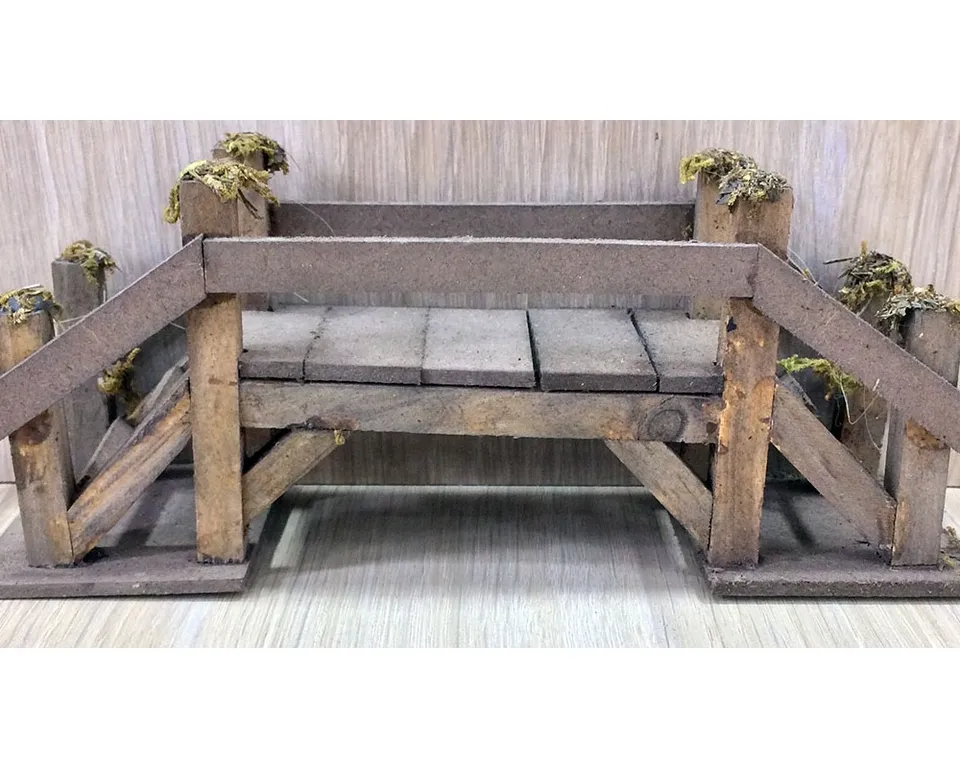 Pozzi Tavoli Ponti 86683 ponte legno presepe 19,5 cm
