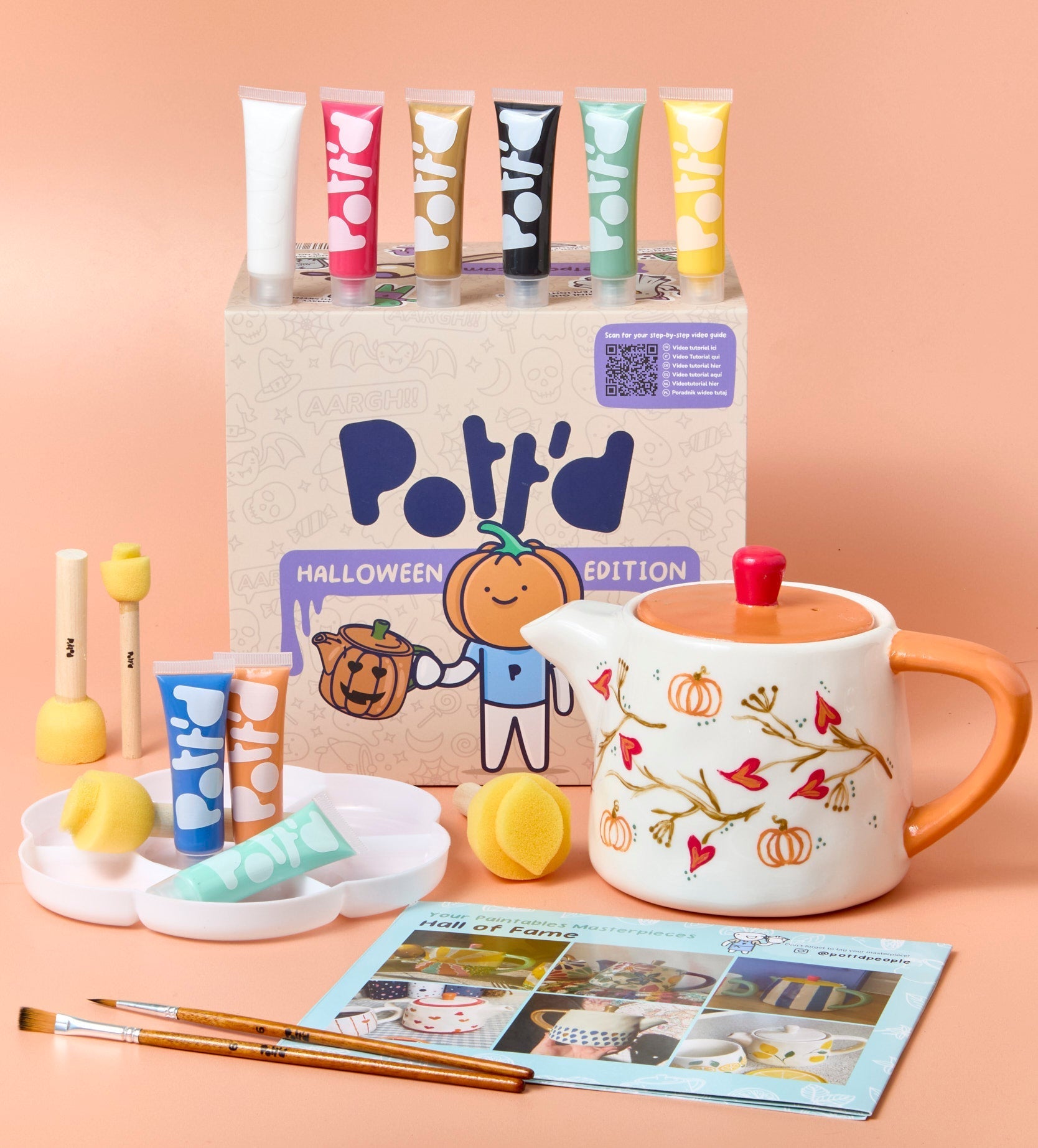 Pott'd Painting Kits Spooky Sips teiera Halloween da dipingere