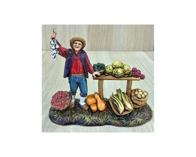 Montanini Gruppi Landi 1030-08 Fruttivendolo statuina presepe resina