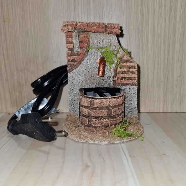 Ditta Montanini FN3 fontana presepe in sughero naturale