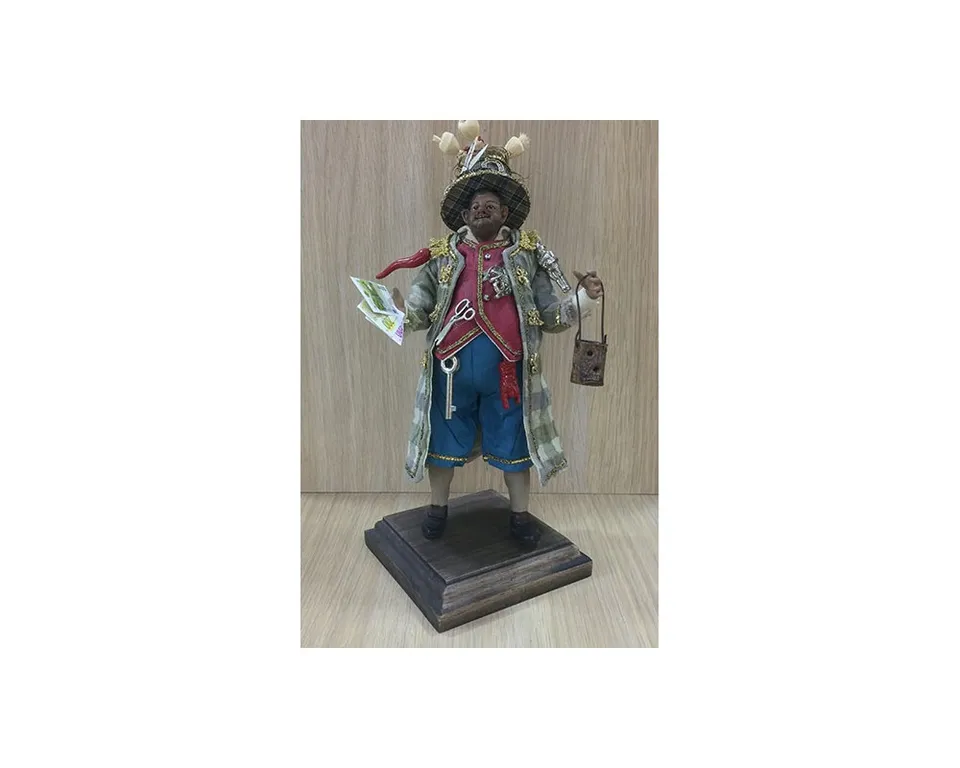 Montanini Terracotta PV2 Gobbo Portafortuna 25 cm vestito