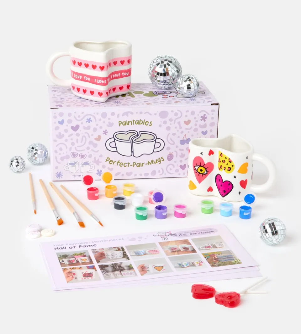 Pott'd Painting Kits Perfect-Pair-Mugs x2 kit ceramica 2 tazze