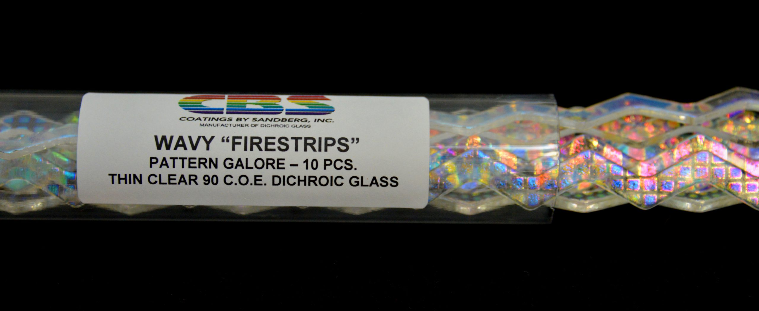 Cbs Patterns Galore Wavy Firestrips vetro 6MM tubo 10pz