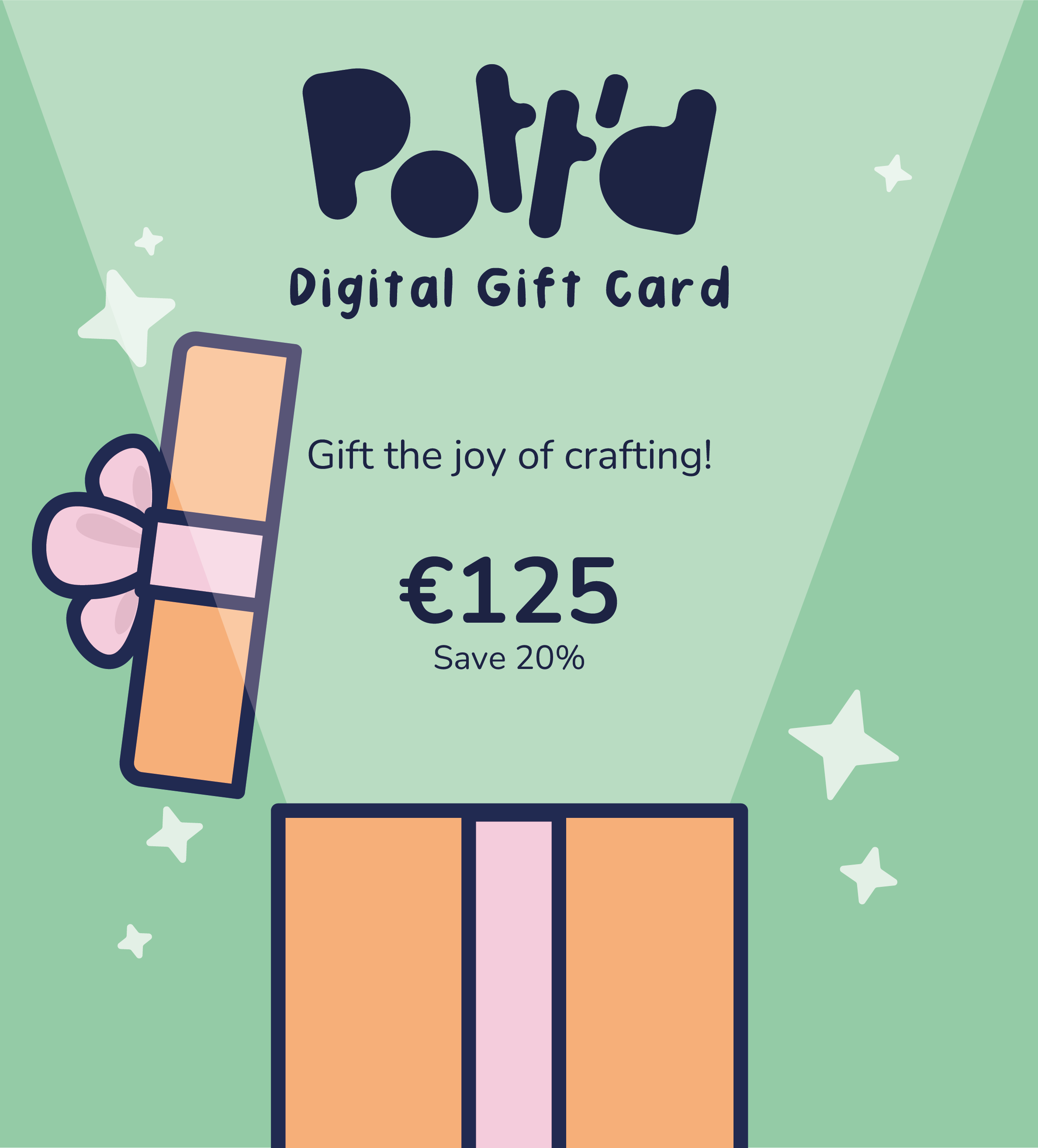 Pott'd Gift Cards digital gift card 50 euro ceramica
