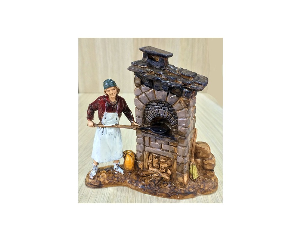 Gruppi Landi 0834-05 Fornaio statuina presepe mestieri