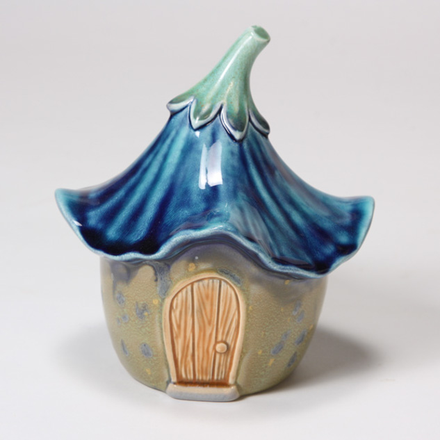Mayco Earthenware Bisque Flower Fairy House biscotto casa fate