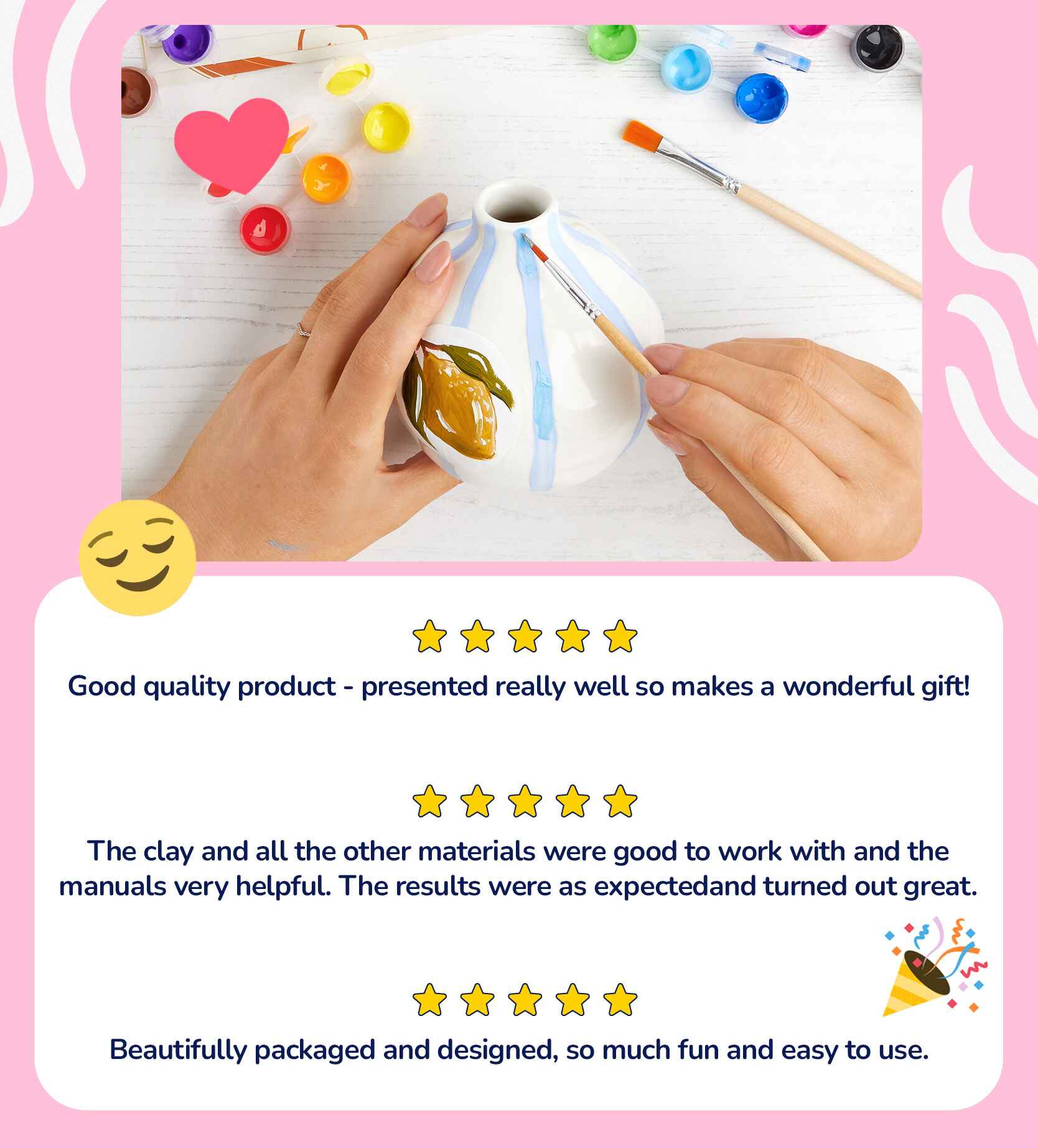 Pott'd Painting Kits Paint-a-Vase x2 kit pittura 2 vasi