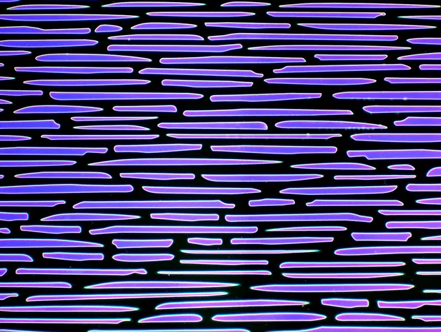 Cbs Borderline Dashes Green Magenta Blue vetro fusione quarto foglio