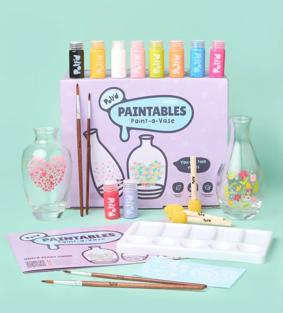 Pott'd Painting Kits kit pittura vaso vetro x2 decorazione casa