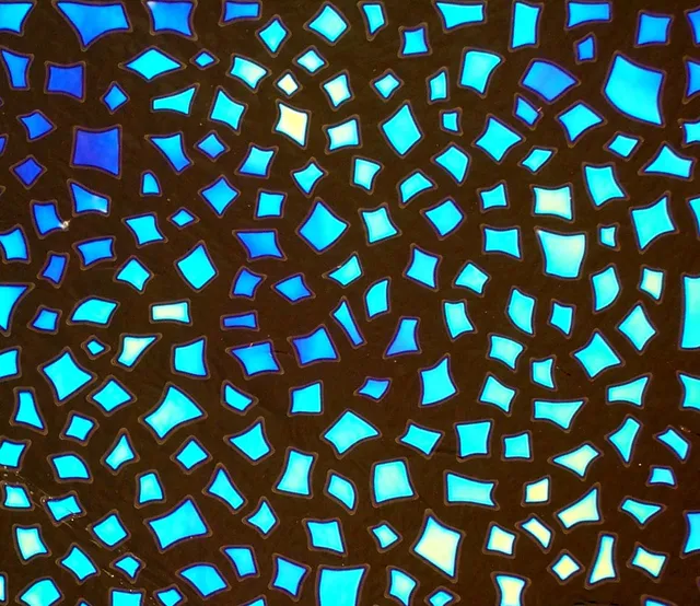 CBS Borderline Confetti Cyan Copper vetro fusione quarto foglio