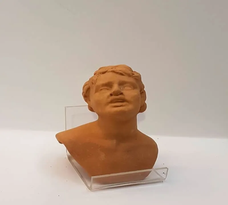 Ditta Montanini Teste di terracotta TC14 testa presepe con mani e piedi