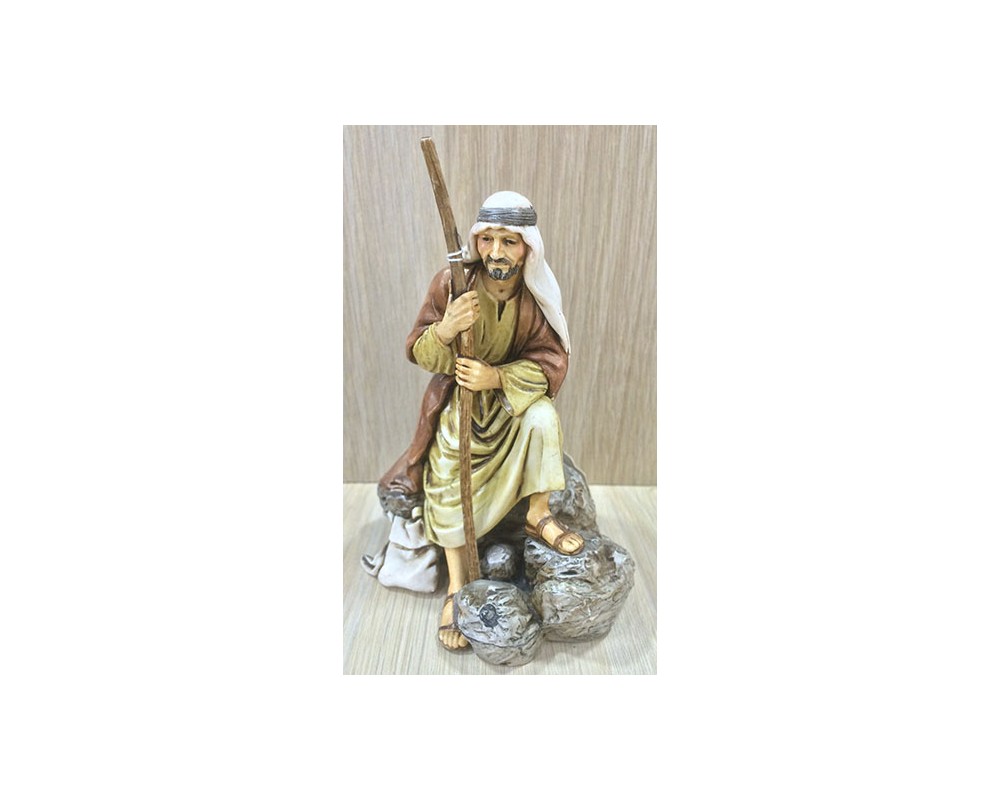 Ditta Montanini Pastori Landi 1313 Guardiano statuina resina 13 cm