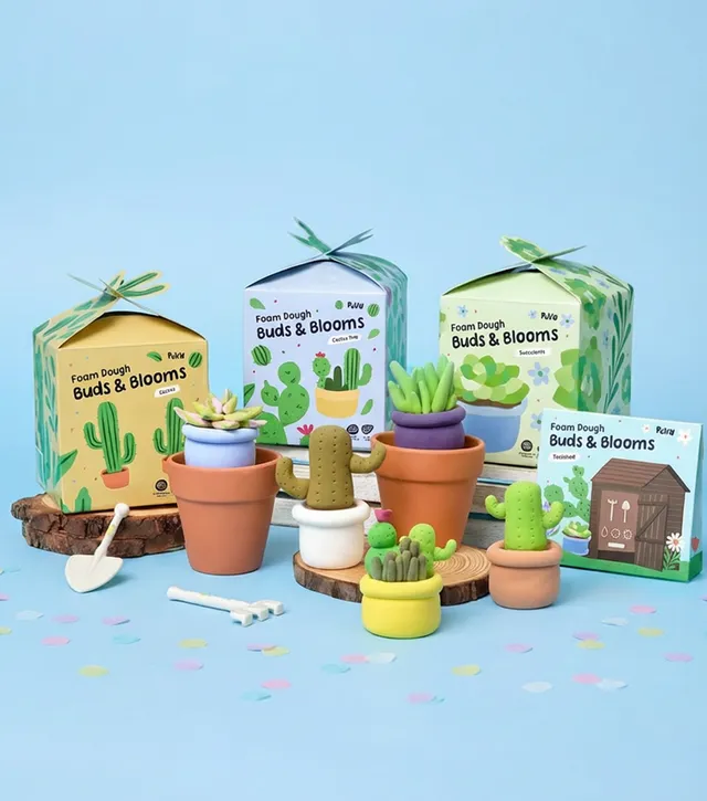 Pott'd Bundles House Plant kit argilla trio piante