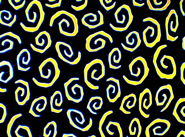 CBS Dichroic Borderline Spirals vetro dicroico ciano rosso quarto foglio