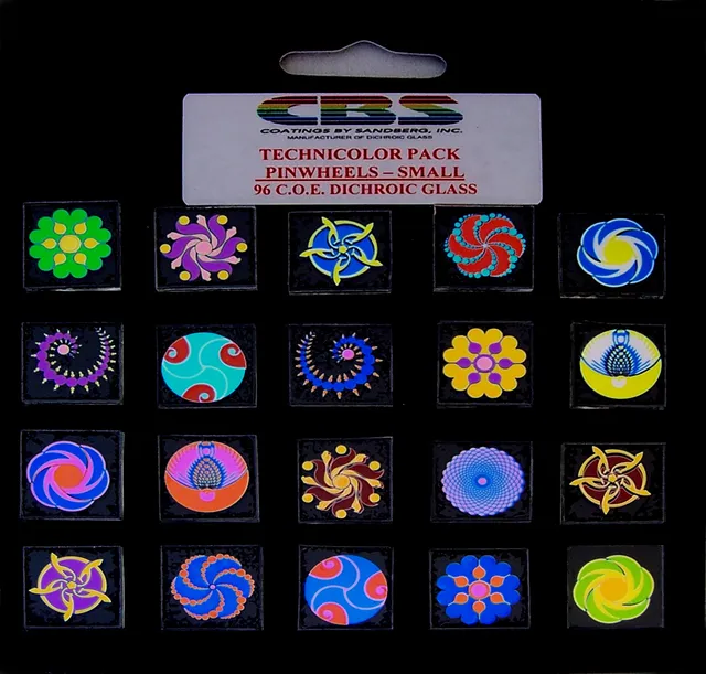 Cbs Technicolor Pinwheels Small vetro dicroico 20 pezzi 90/96