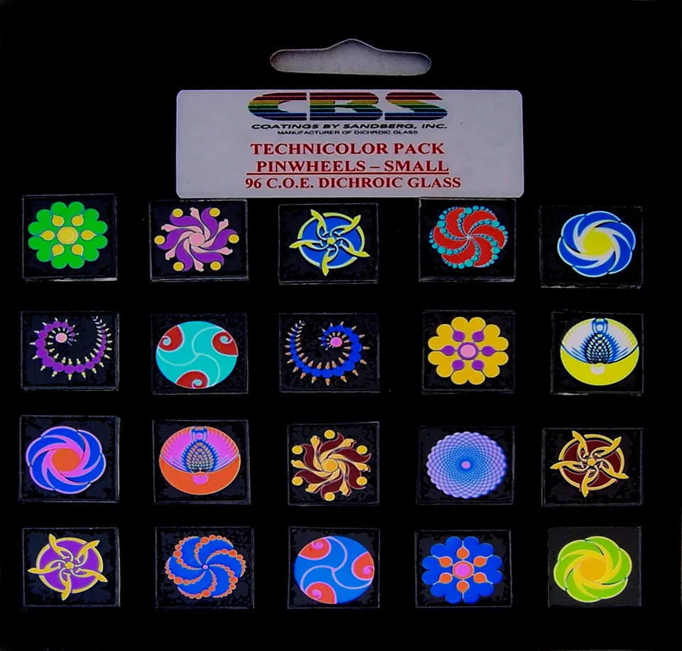 Cbs Technicolor Pinwheels Small vetro dicroico 20 pezzi 90/96